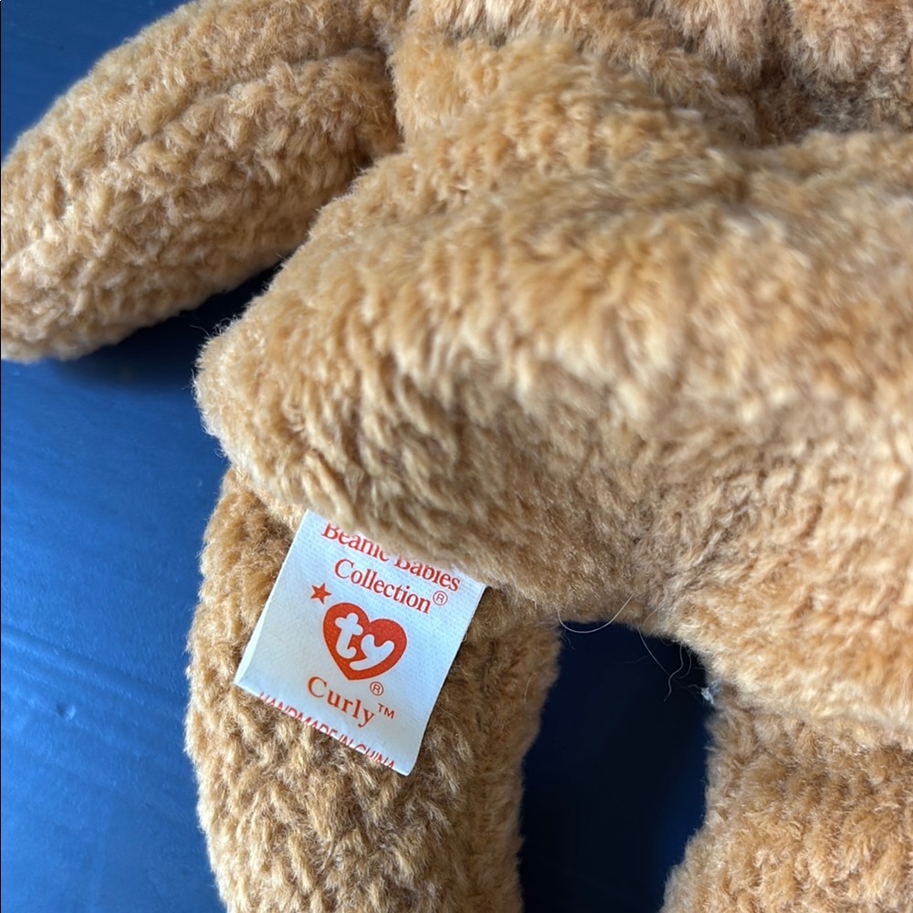 Ty Vintage Curly Beanie Baby - Picture 3 of 3